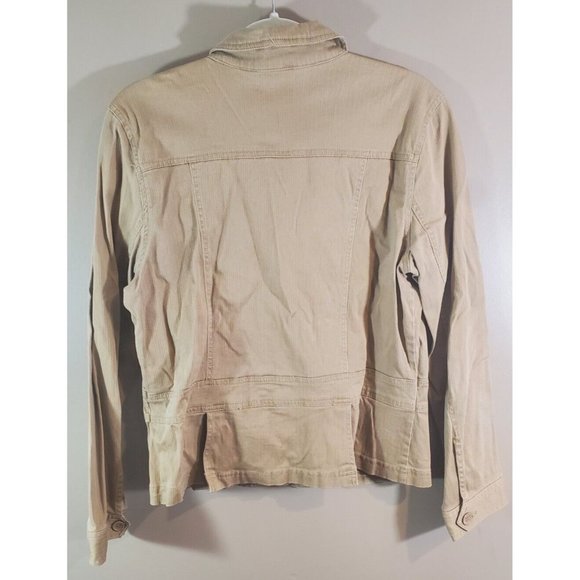 Vtg Y2K The Blues Button Down Tan Shacket, Sz XL - Picture 3 of 10